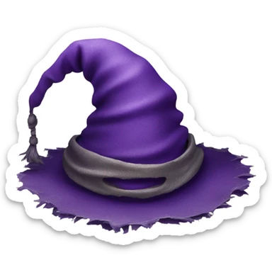 wizard hat purple torn sticker