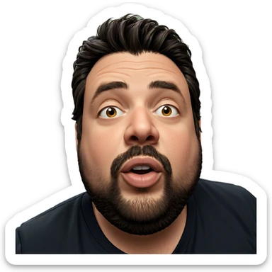 male portrait with beard sticker