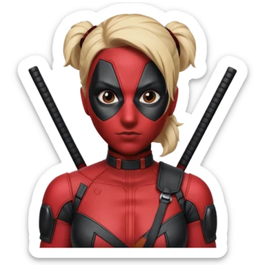 female deadpool from Deadpool & Wolverine movie sticker