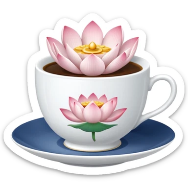 LotusMorning coffee sticker
