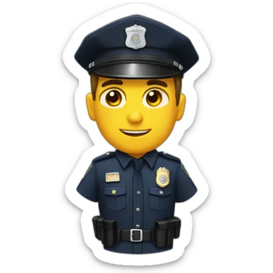 Buzo policia sticker