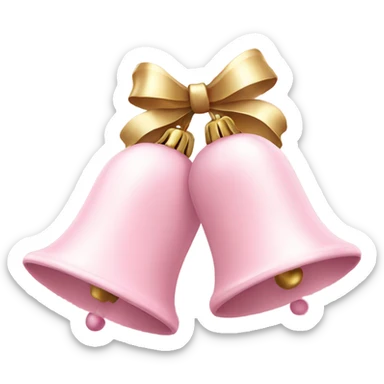 Light pink Christmas bells sticker