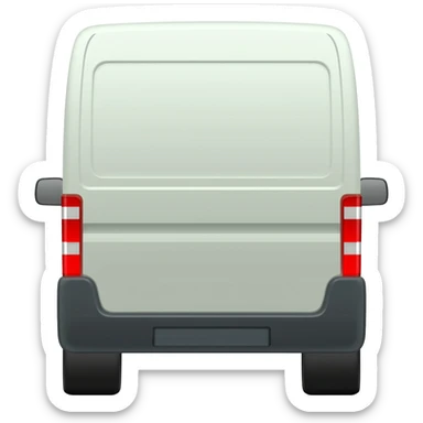 van backing up sticker