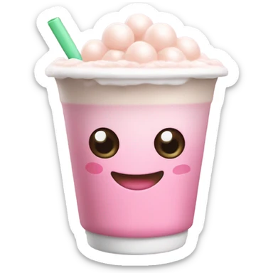 Pink milk tea sticker