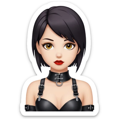 Girl in BDSM costume sticker