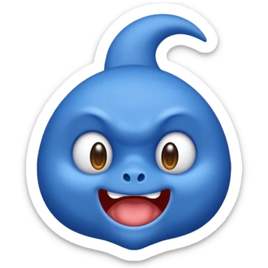 A blue gigachad doung mewing  sticker