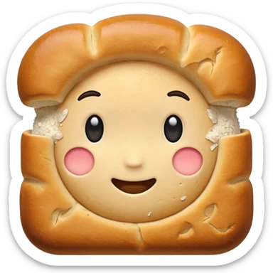 Salt bread 3d aesthetic sticker