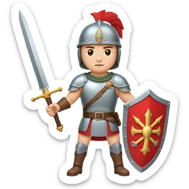emoji de soldado romano alto y fuerte cuerpo entero sticker