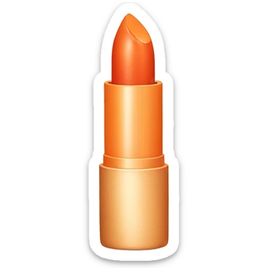 Orange lipstick sticker
