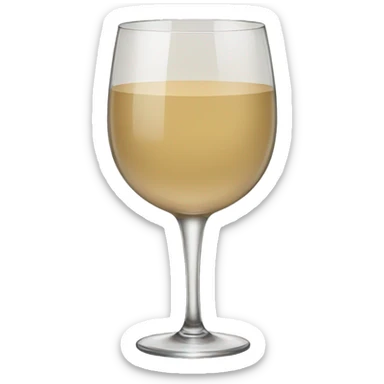 beige wine glass sticker