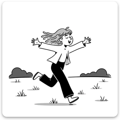 blonde girl, hand drawn doodle style sticker