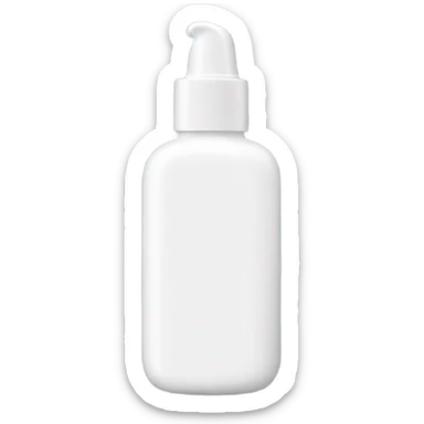 white skincare bottle  sticker