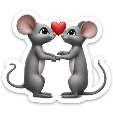 two mouses kissing at the effiel tower sticker