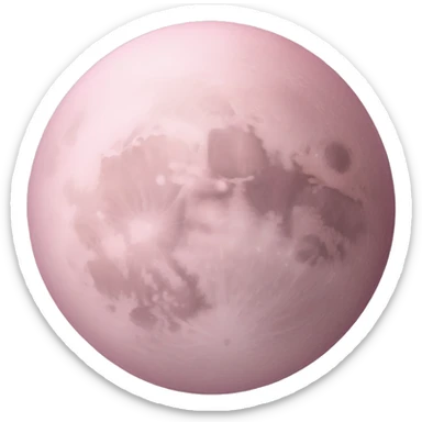 Pastel pink moon sticker