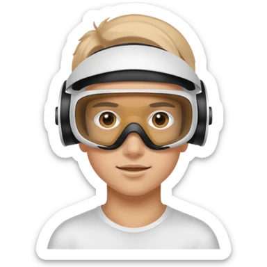 Teen with FPV goggles sticker