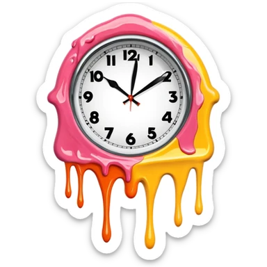 salvador dali melted spam clock sticker