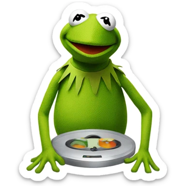 Kermit elliptical  sticker