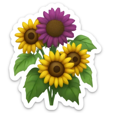 Bouquet of sunflowers sticker