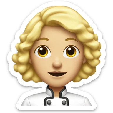 Really smelly blonde lady in chef outfit sticker