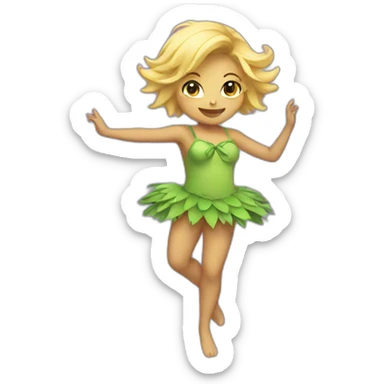 blonde girl dancing in a bird costume sticker