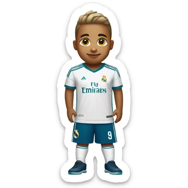 Little chick wearing a real madrid jersey sticker