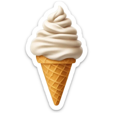 Brown soft serve ice cream sticker