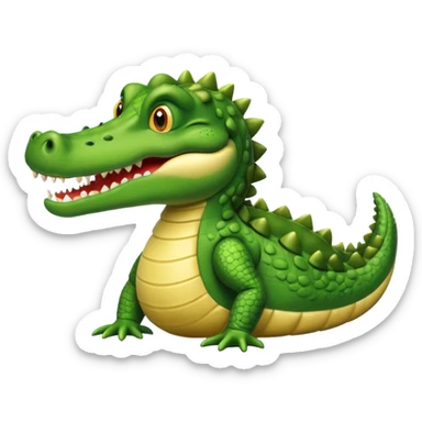 code writing crocodile sticker