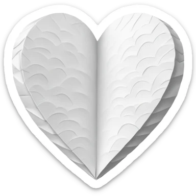  string paper heart  sticker