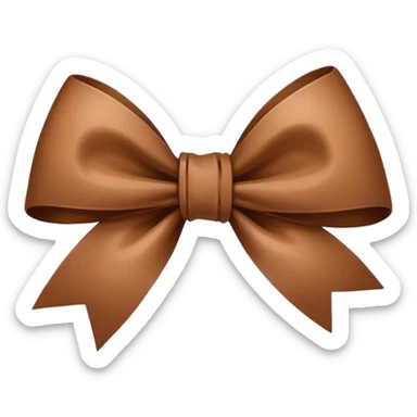 Brown aesthetic bow ￼ sticker