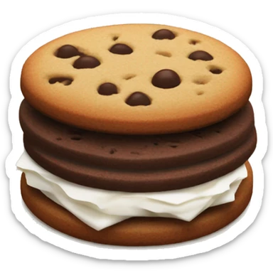 chocolate cookie sandwich sticker