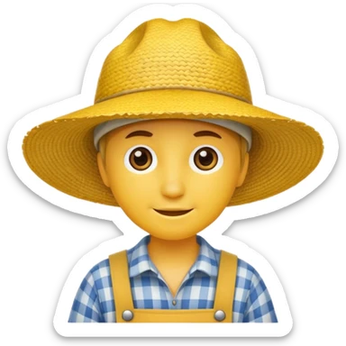 yellow farmer hat sticker