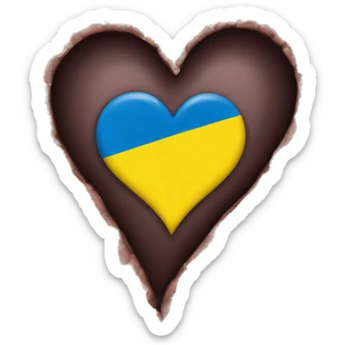 Heart in support of Ukraine  sticker