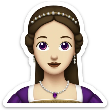 anne boleyn with purple eyes sticker