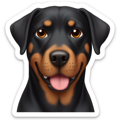 a dog mix labrador retriever and eyebrows rottweiler sticker