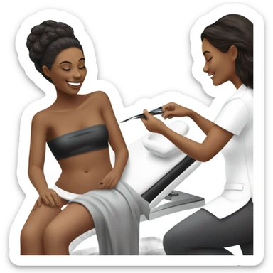 spa treatment at a cosmetologist sticker