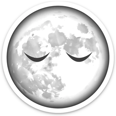 sleeping moon sticker