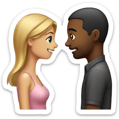 girlfriend picking boyfriends nose sticker