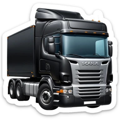 Black scania truck sticker