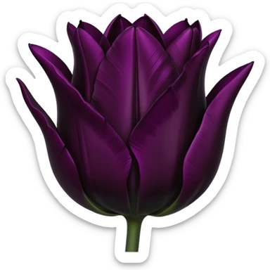 goth black tulip sticker