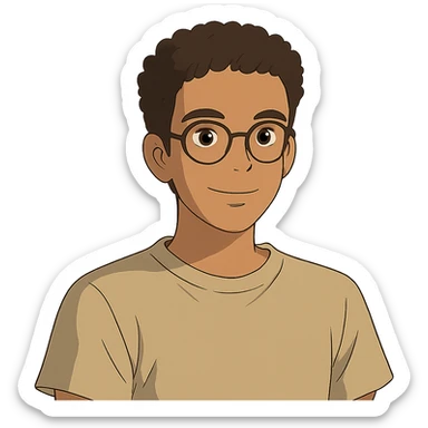 ghibli style portrait of Jevin sticker