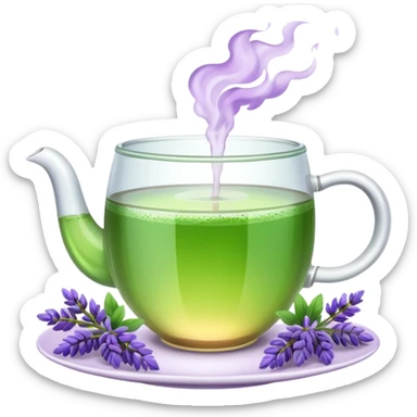 Lavender and Mint hot tea sticker