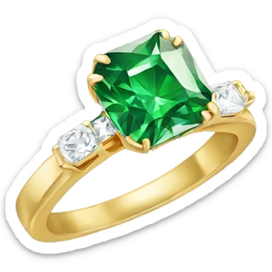  Green diamond ring sticker