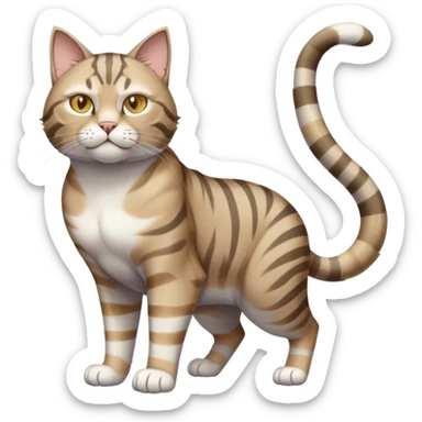 Buff sigma Gigachad cat full body  sticker