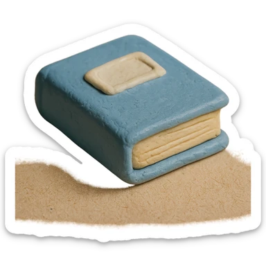 book emoji, claymation style, pastel tones sticker