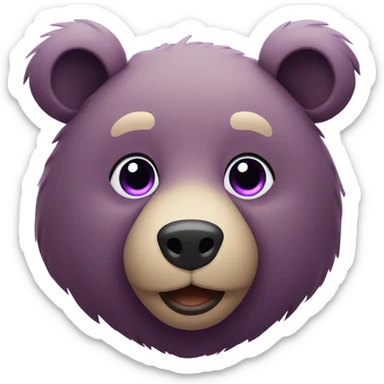 Purple Bear sticker