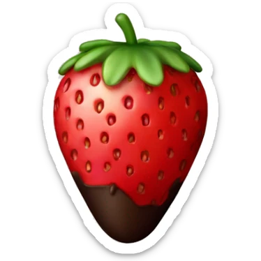 chocolate dipped strawberry sticker