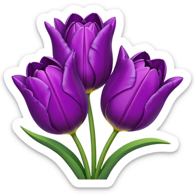 purple tulips emoji copy  sticker