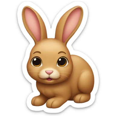 tan bunny sticker