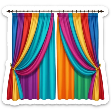 colorful Curtain sticker