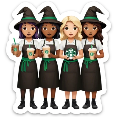 Starbucks witches sticker